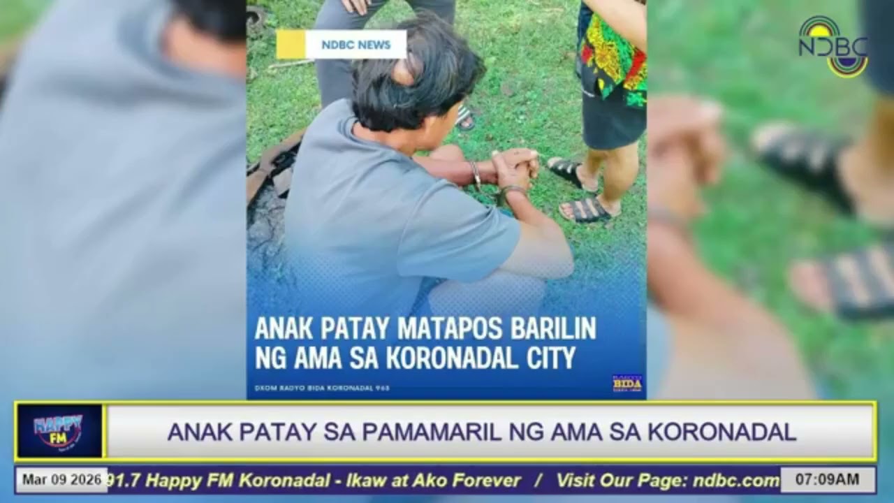 ANAK patay sa pamamaril ng Ama sa Koronadal; tatay nasa kulungan na