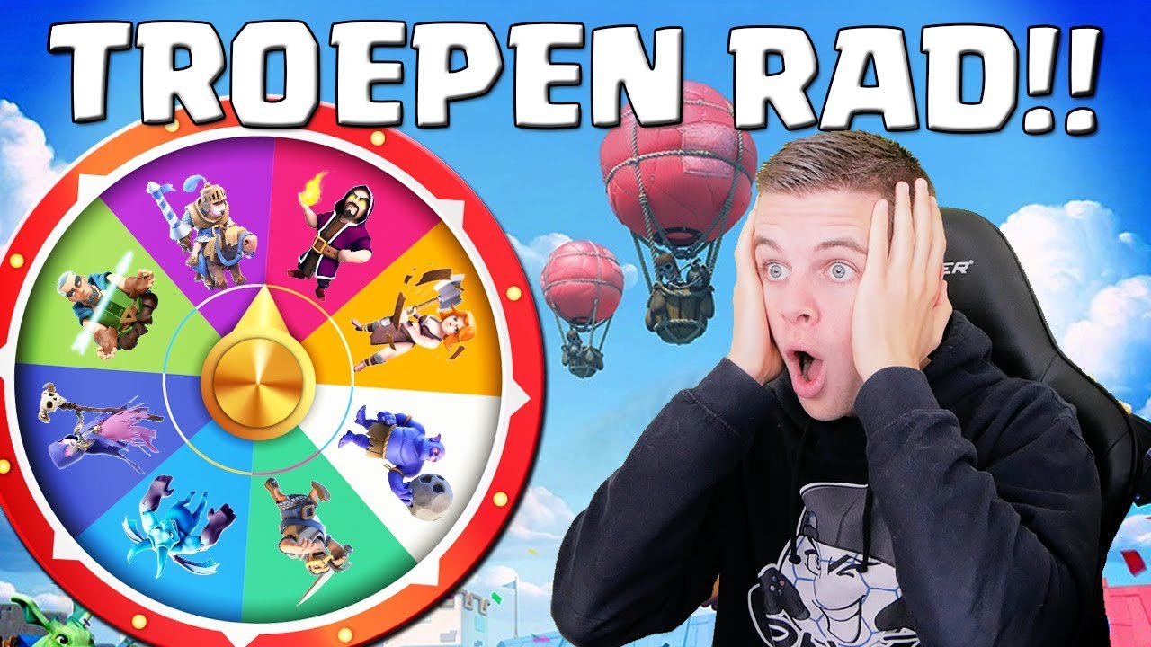 RANDOM TROEPEN RAD IN CLASH ROYALE!!