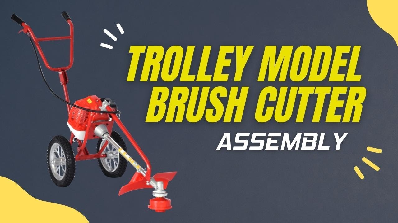 How to Assemble Trolley model Brush Cutter in Tamil | Gaja Hitech Agro | VJ Materials Mart