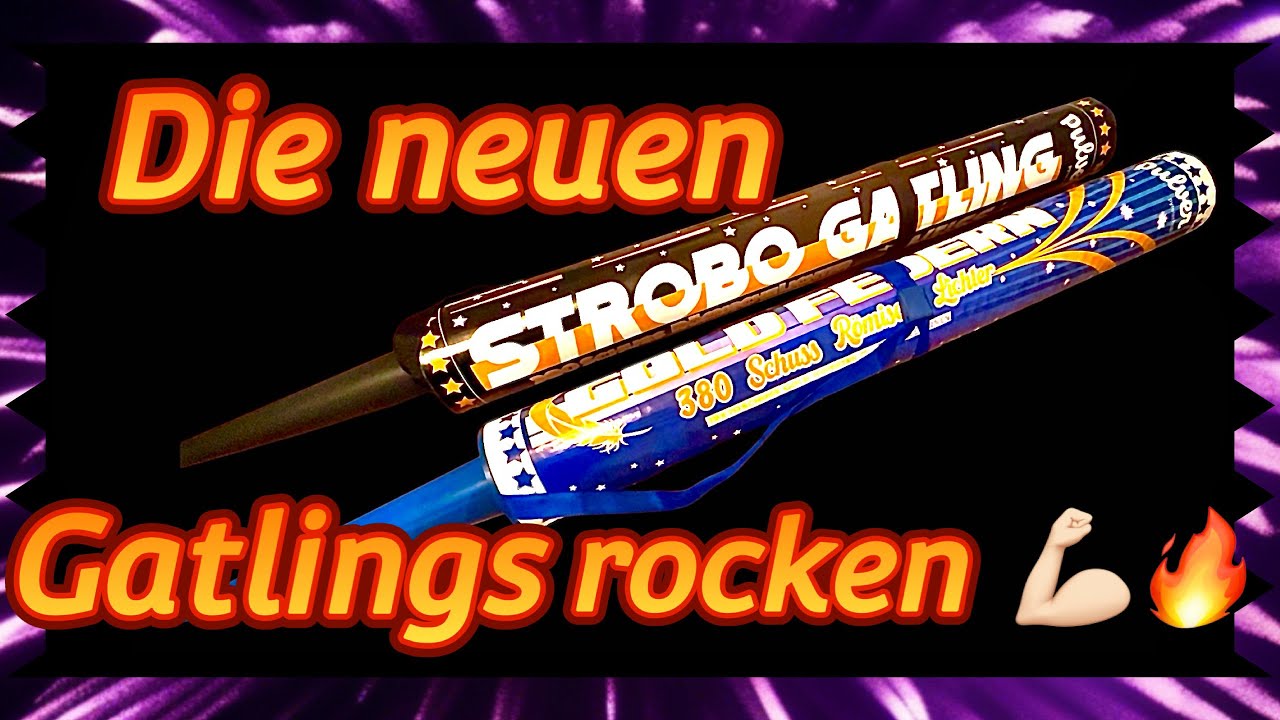 Pulver Pyrotechnik- Gatling Goldfedern und Gatling Strobo