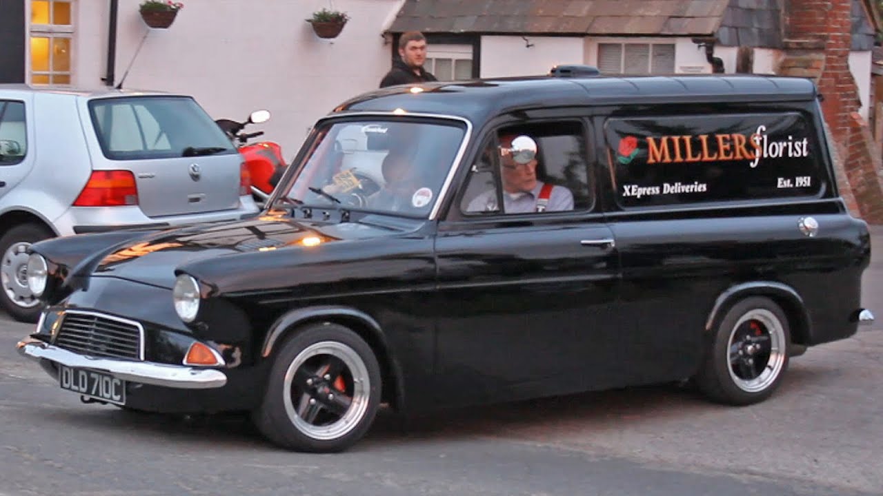 Classic Fords Leaving a Car Meet - May 2014