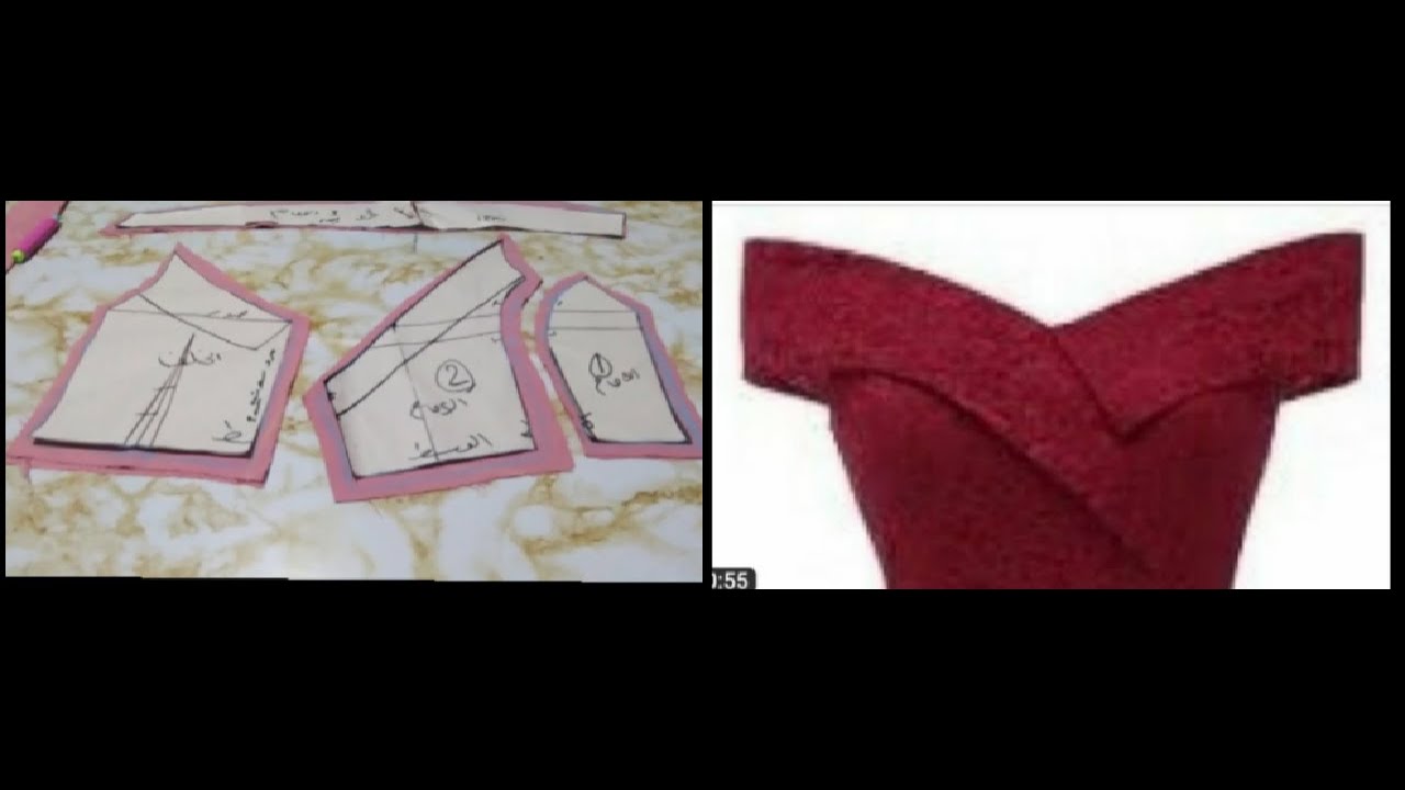 قص وخياطه موديل فستان كول باطو بكل سهوله.