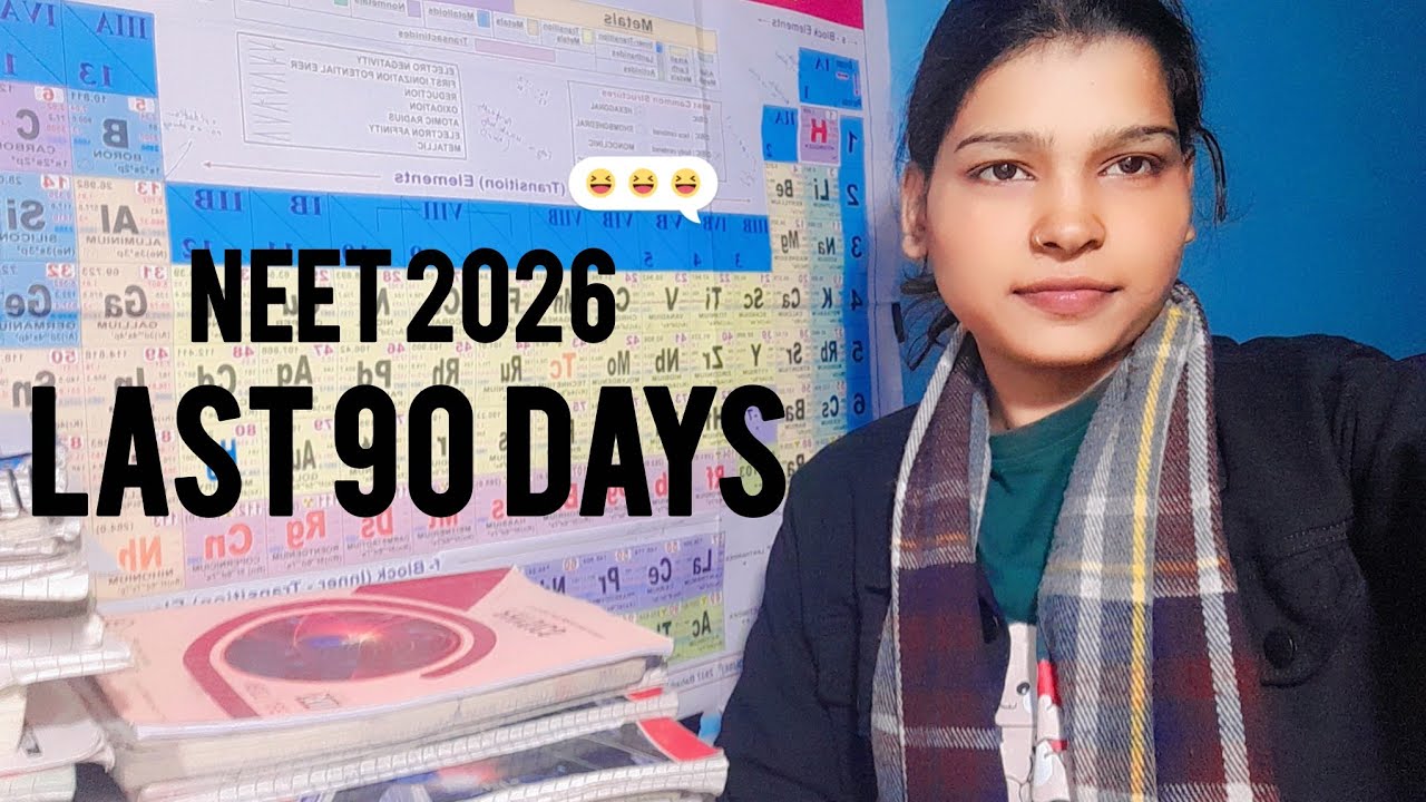 90 days left for neet 2026🙁| my strategy to complete whole syllabus 