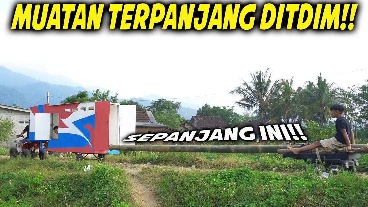 MUATAN PALING PANJANG!! DITDIM MUAT BAMBU UNTUK PANJAT PINANG..