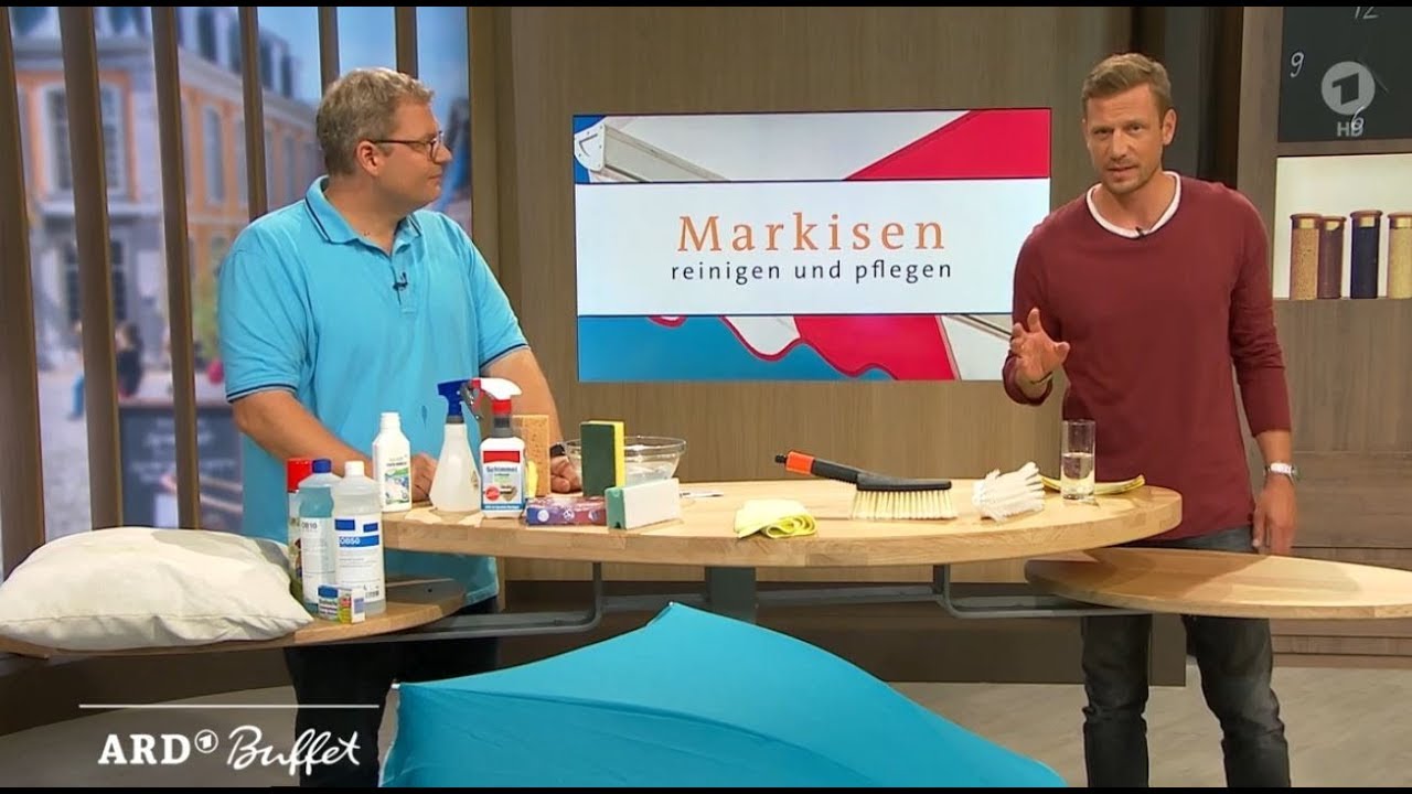 Reinigung von Sonnenschirmen und Markisen ARD Buffet vom 12.6.2018