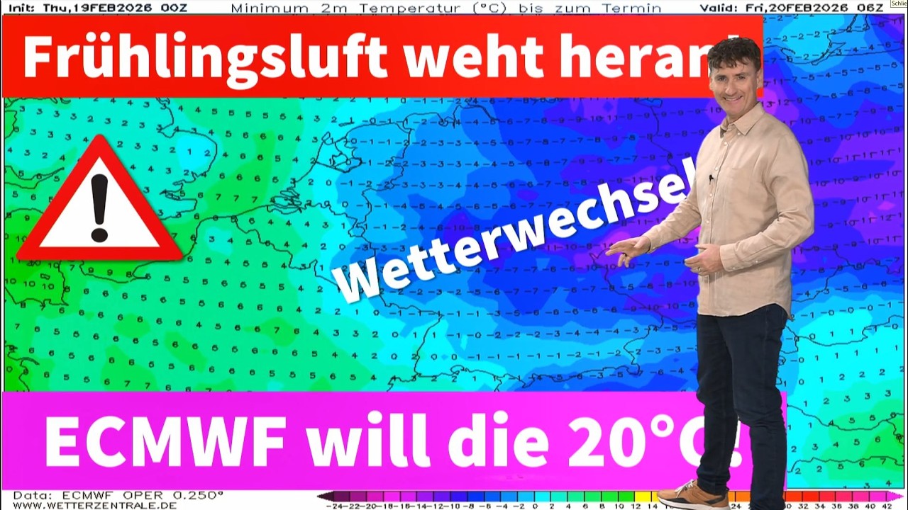 Brachialer Wetterwechsel durch Mega-Tauwetter: Nächste Woche 10 bis 20°C! Der Winter ist erstmal weg