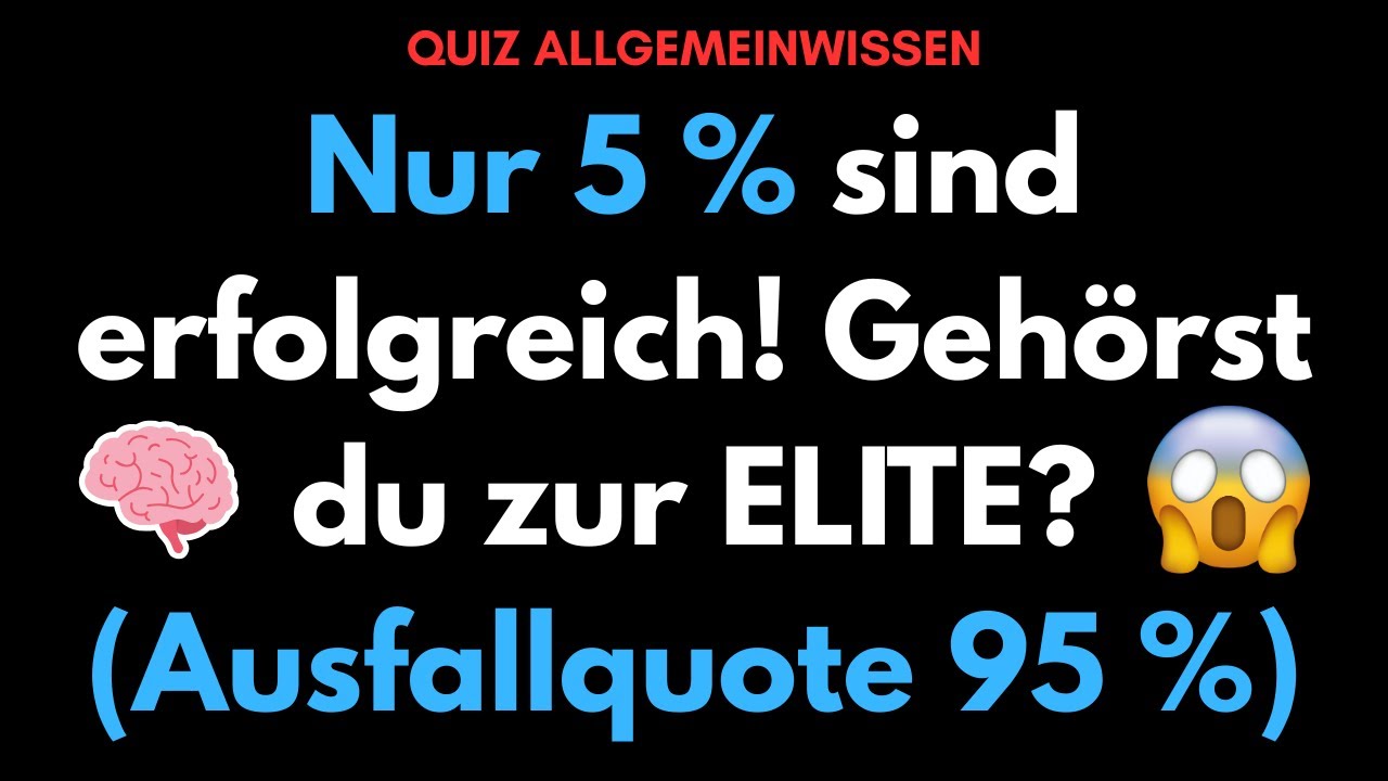 Beweis: Du bist ein GENIE, wenn du 30 Fragen schaffst!