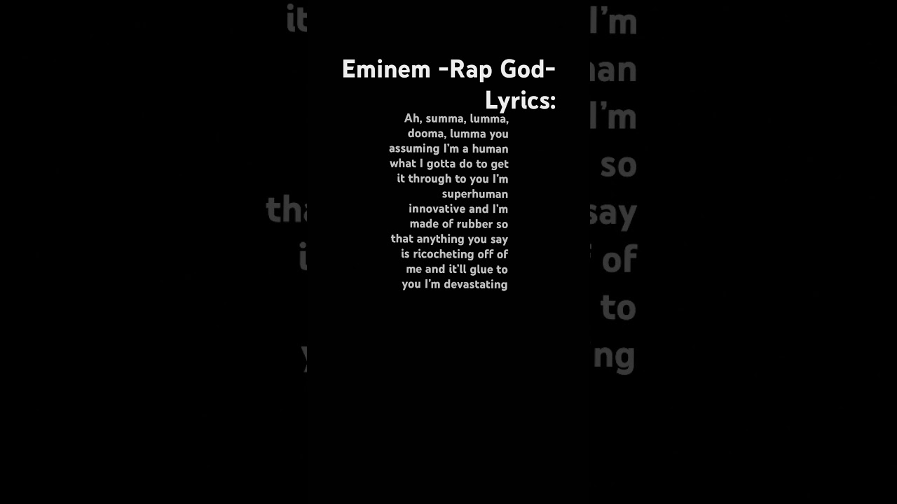 Eminem-Rap God-Lyrics