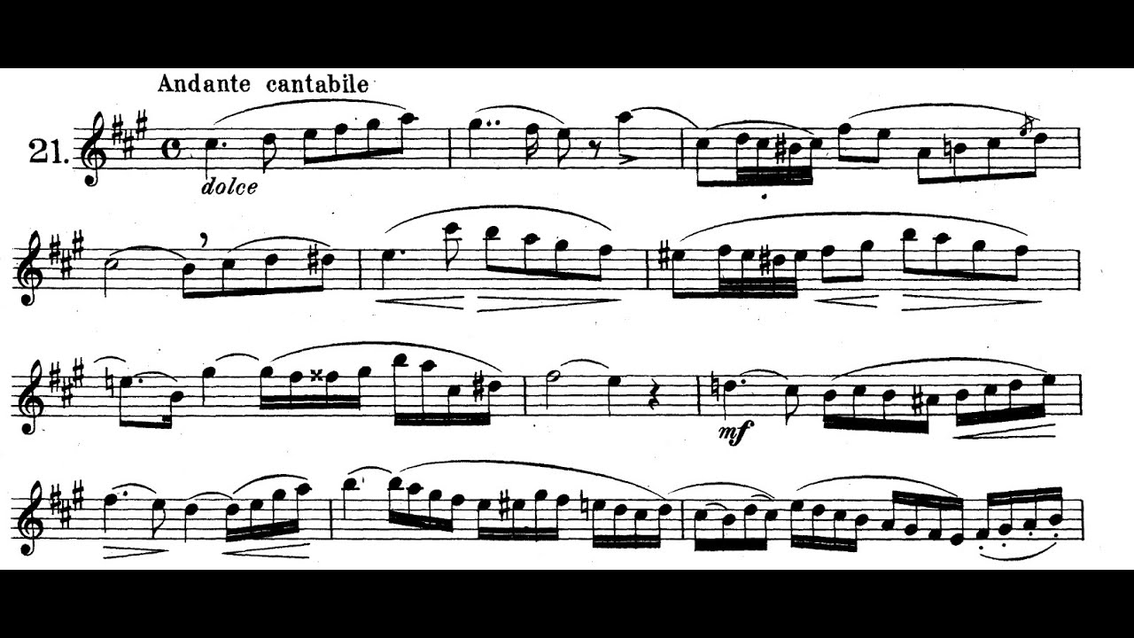 Rose 32 Etudes: No. 21 in A Major - Andante cantabile