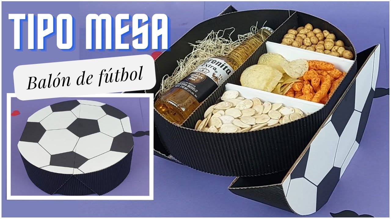 Cómo hacer una CAJA TIPO MESA de balón de FÚTBOL ⚽ accesible