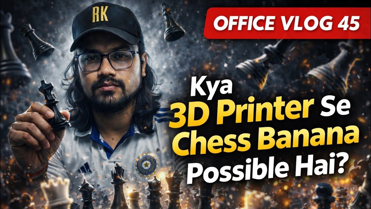 Kya 3D Printer Se Perfect Chess Set Ban Sakta Hai? Shocking Truth! Office Vlog 45
