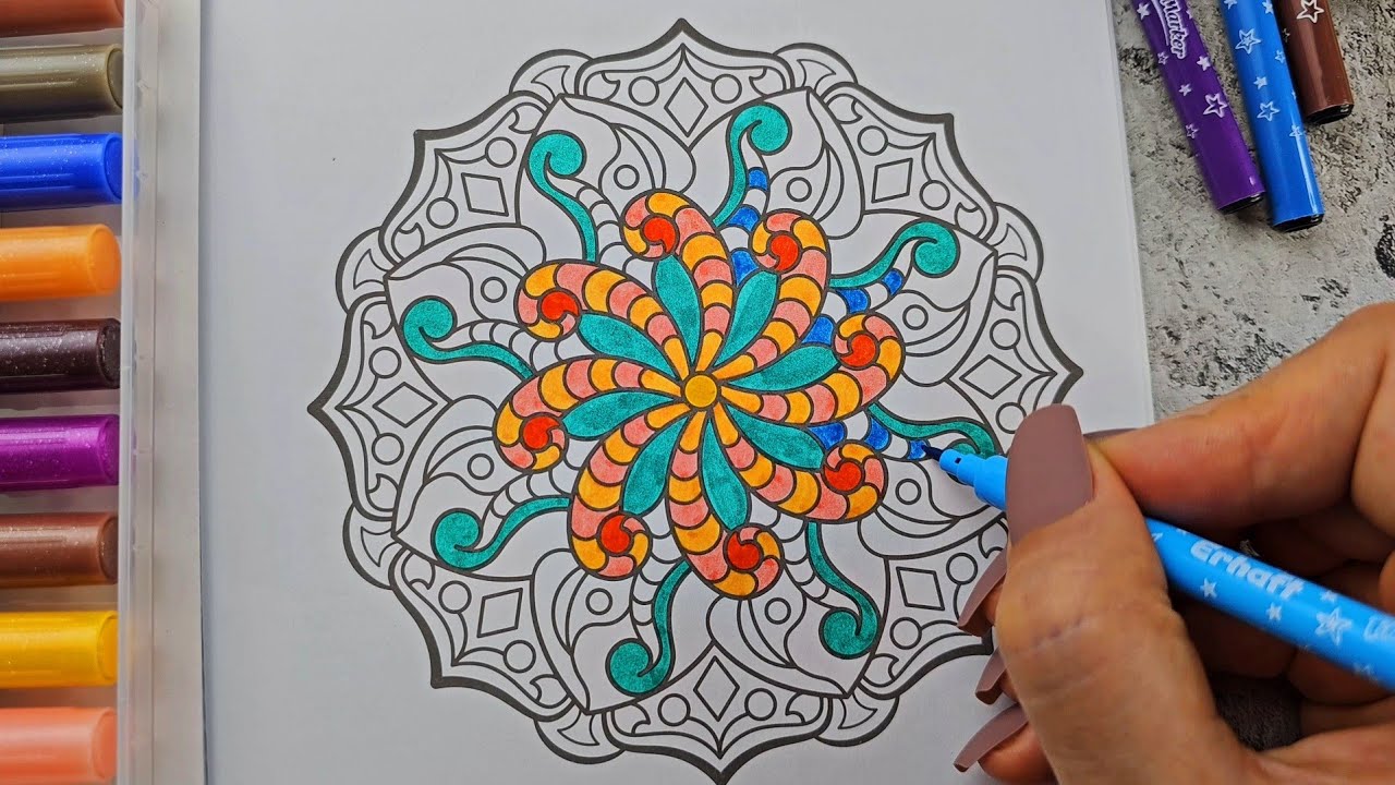 Peaceful Mandala ASMR | Gentle Colors and Melodic Music