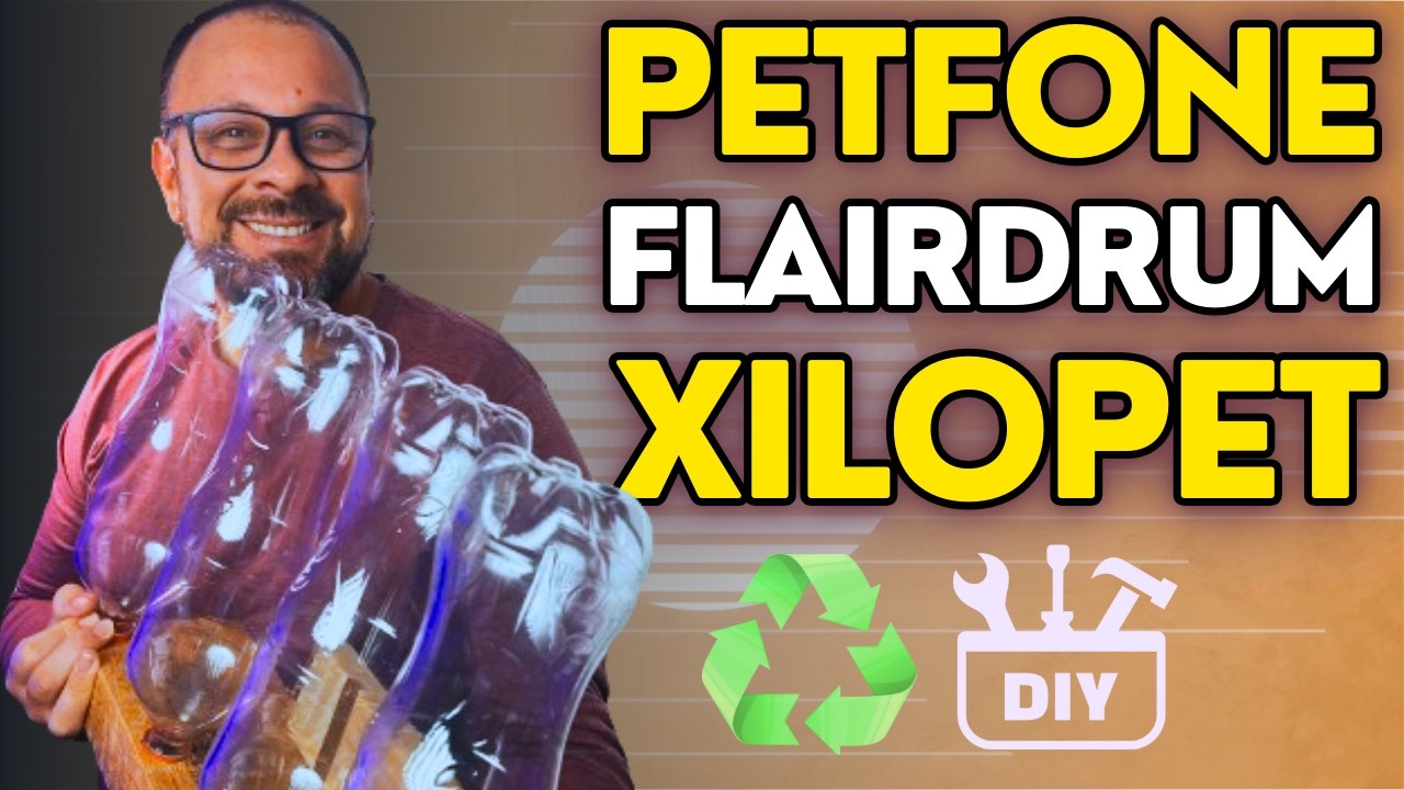 XILOFONE de Garrafa PET - Como Fazer PETFONE - FLAIRDRUM - XILOPET | DIY - instrumento reciclado