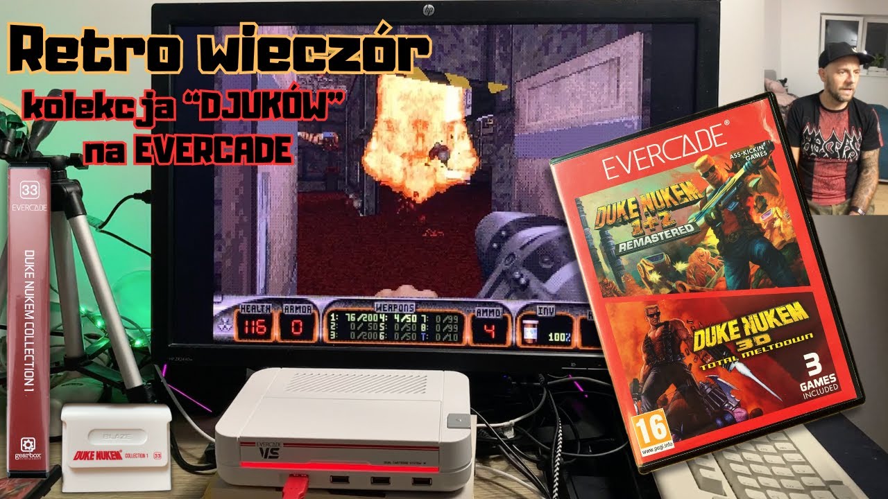 Retro wieczór i nowe gry na Evercade - DUKE NUKEM collection 1- kart #33 (Rw#1)