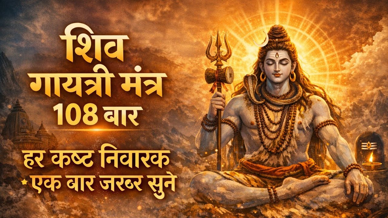 शिव गायत्री मंत्र 108 बार | हर कष्ट निवारक शक्तिशाली मंत्र | एक बार जरूर सुनें 🔱🕉️#mahadev 