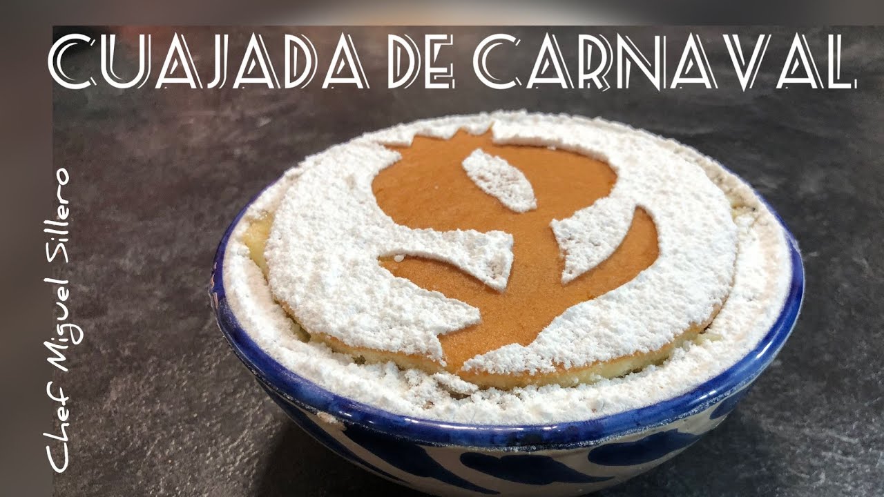 Cuajada de carnaval. Cocina tradicional granadina.
