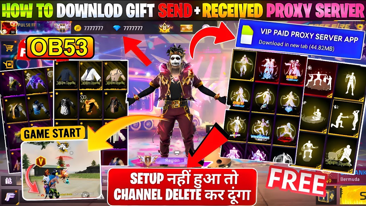 *OB53* V-Vip Proxy Server Download ( 100% Working )🥳💥Download Free Fire Vip Proxy Server in 1 Minute
