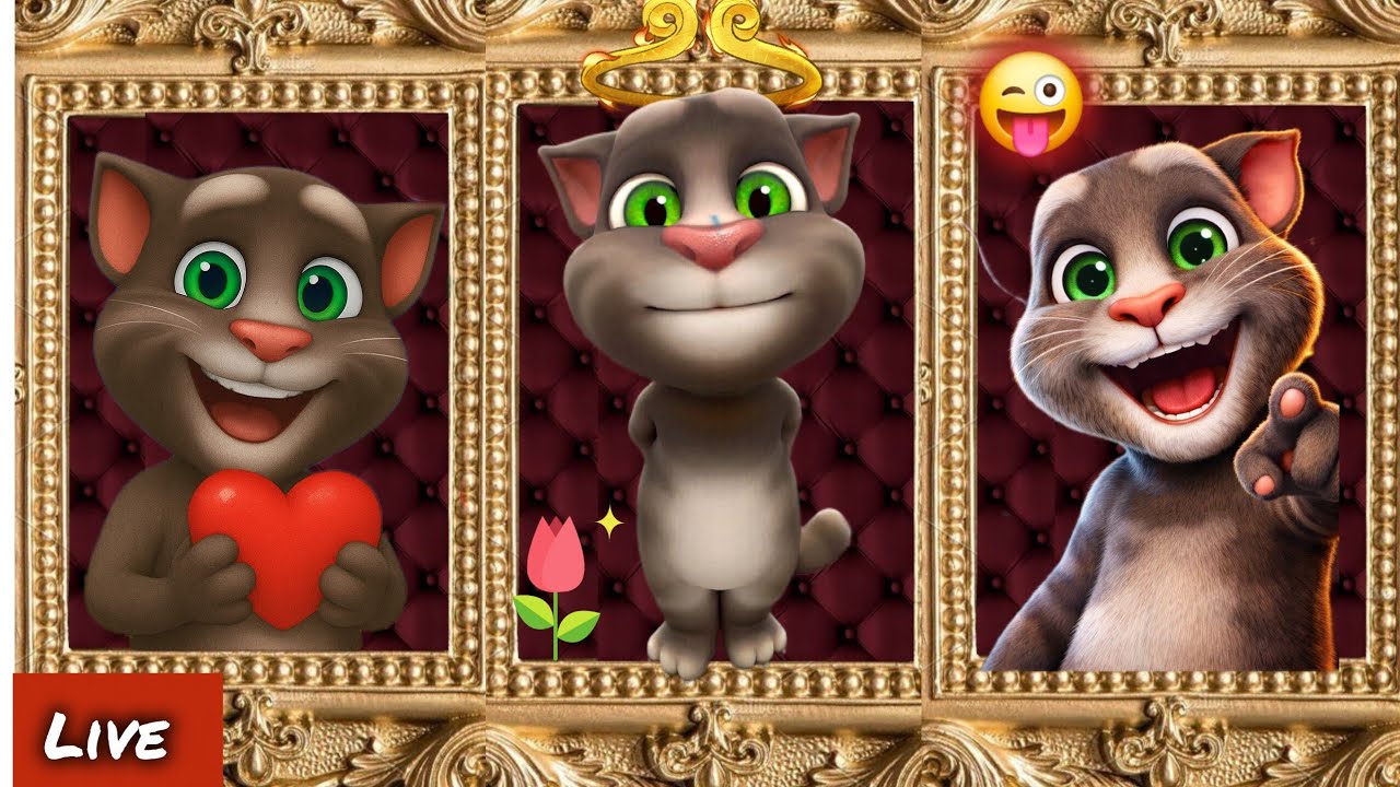 Talking Tom game LIVE cute expressions funny masti non_stop Let's go