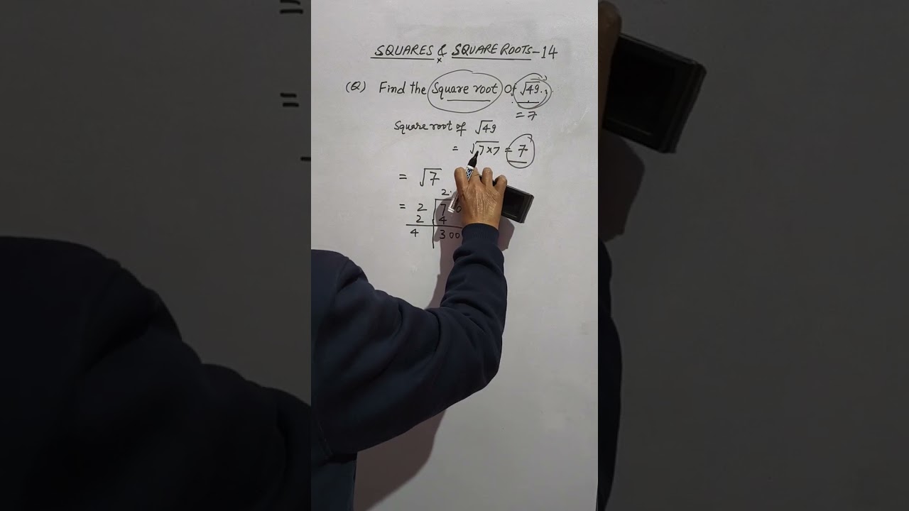 SQUARES and SQUARE ROOTS Video-14