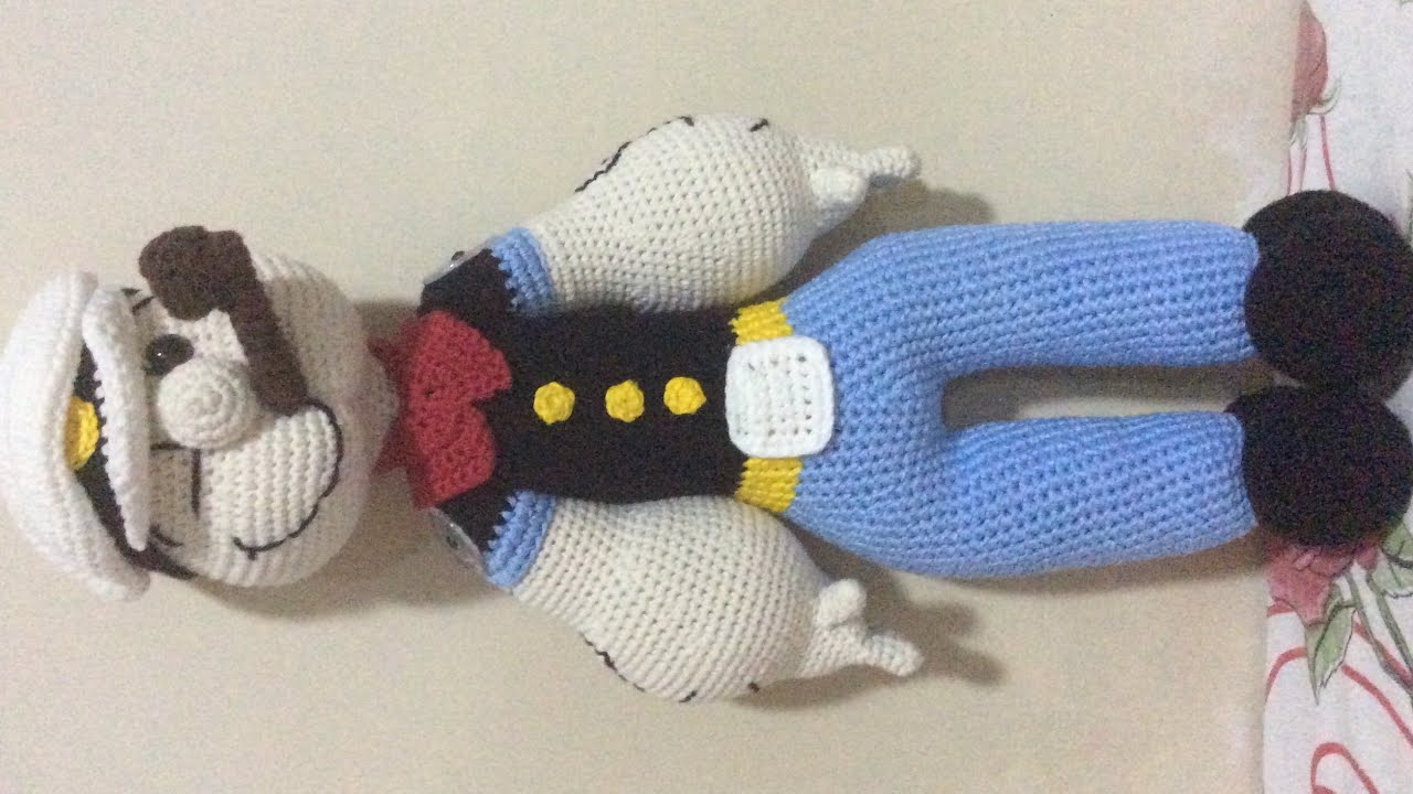 Amigurumi Popeye em Crochê (parte 3)