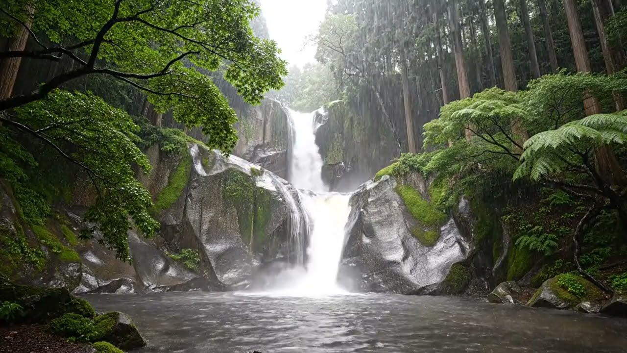 Rain Sound and Rainforest Animals Sound - Relaxing Sleep