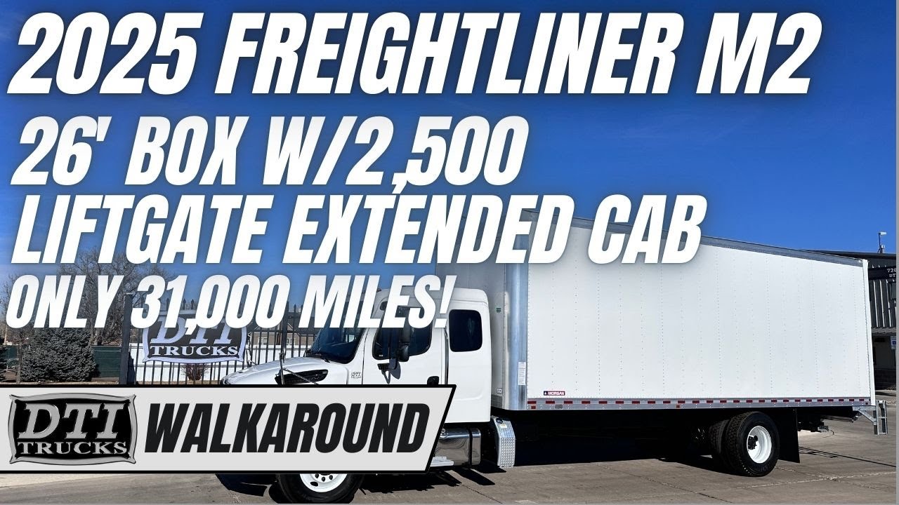 2025 Freightliner M2-106 Extended Cab 26' Box Truck, 2,500 Lbs. Liftgate