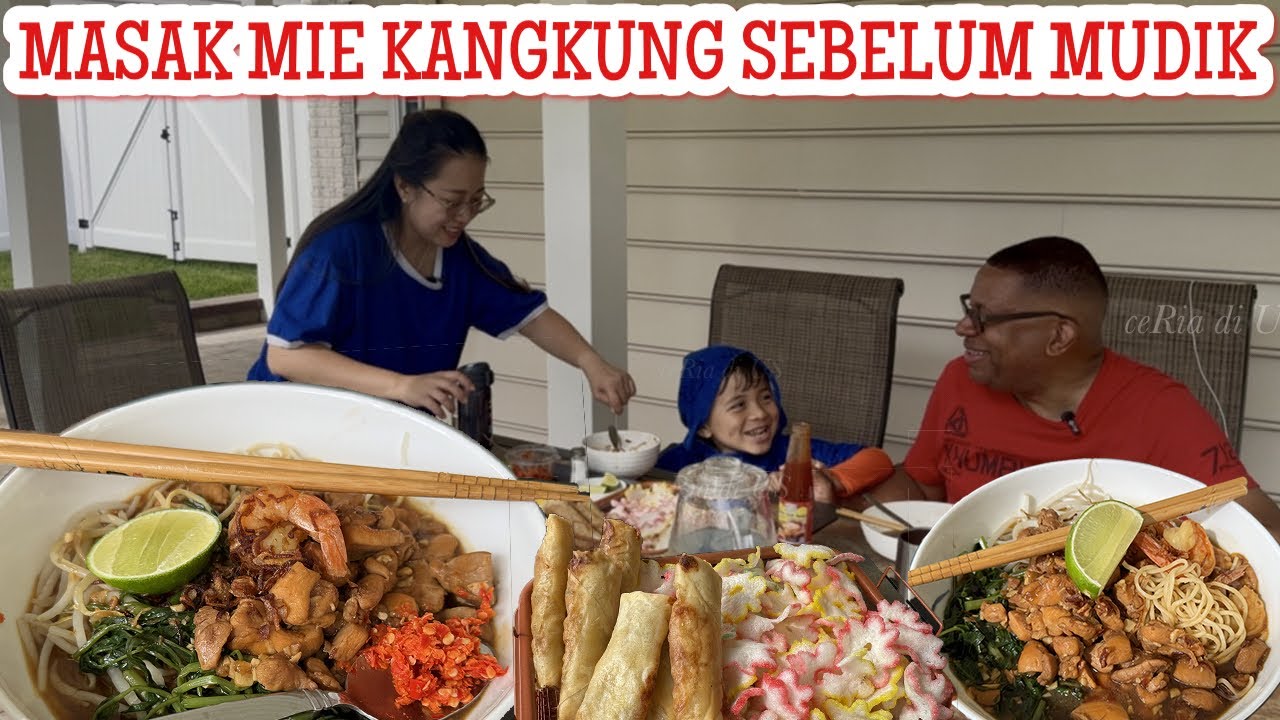 MASAKIN SUAMI DAN ANAK MIE KANGKUNG SEBELUM CUS KE INDONESIA 🥰