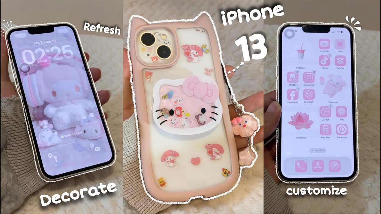 iPhone 13 ♡ Refresh in 2025 ✦ Decorate Case #ios26 Aesthetic home screen customization ✮