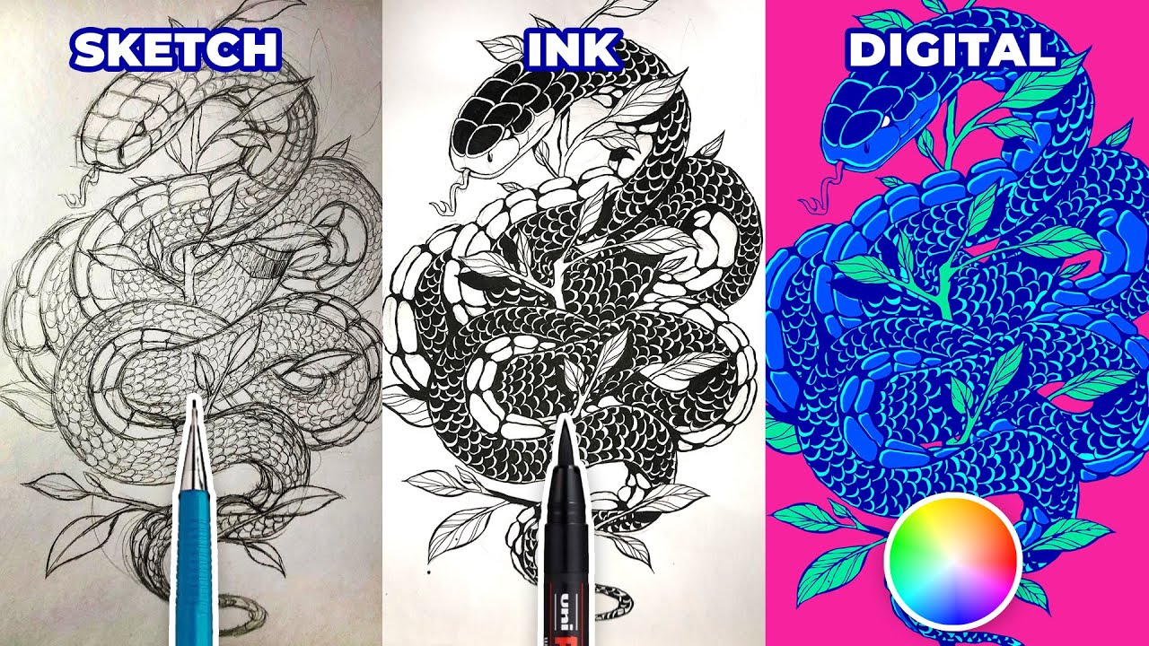 DRAWING IN 3 DIFFERENT STYLES