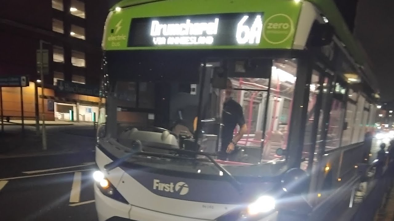Naught Sounding! First Glasgow BYD D9UR Envrio 200 evs 64165 LG23 EXA Route 6A