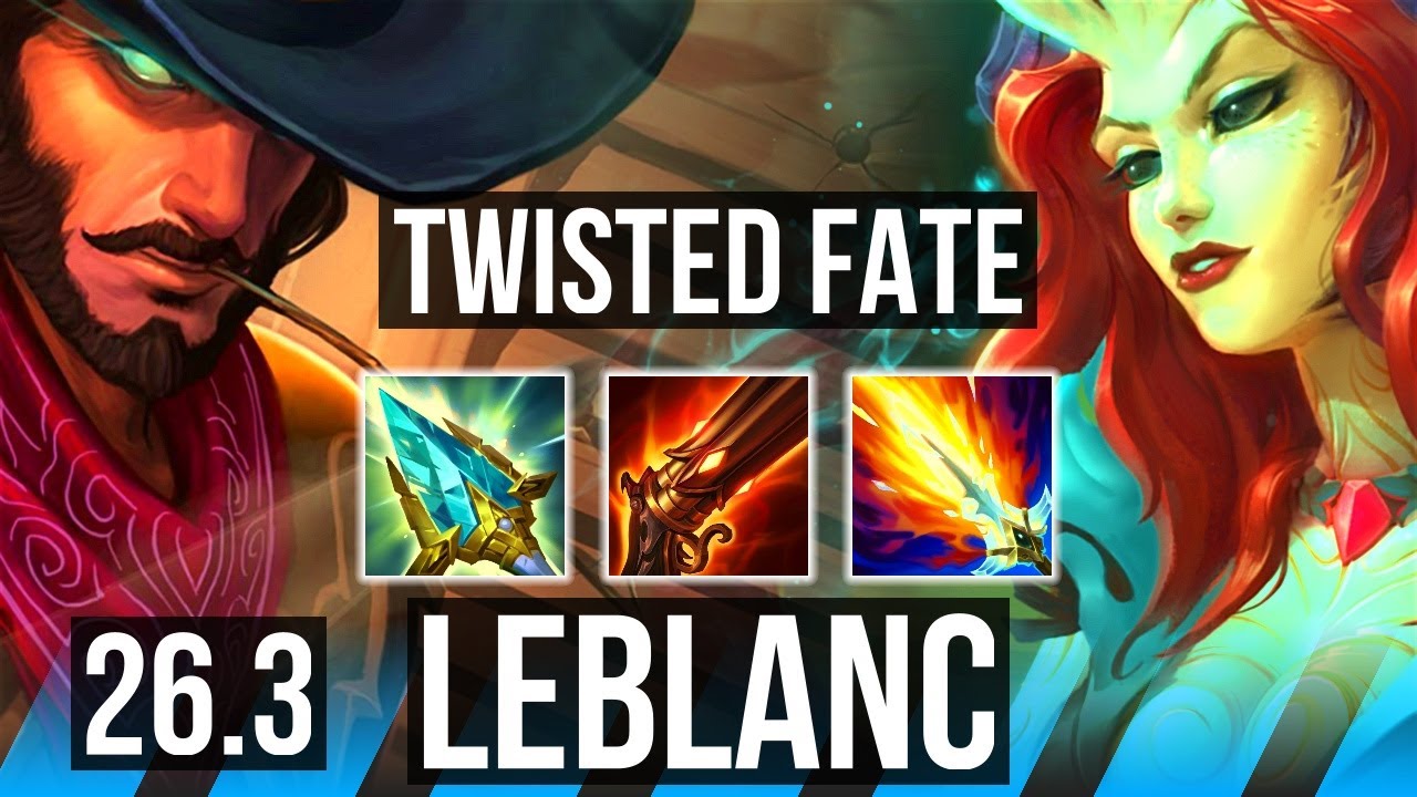 TWISTED FATE vs LEBLANC (MID) | Good KDA: 12/2/13 | KR Diamond | 26.3