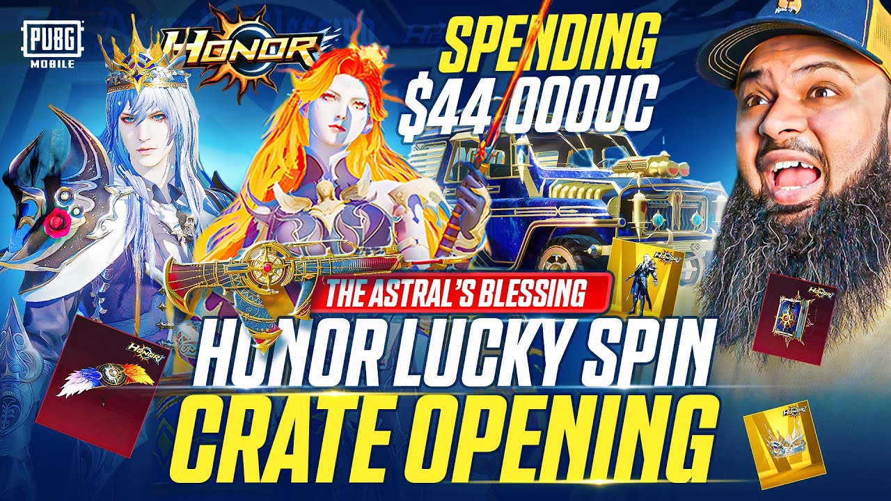 44,000UC 🔥 Astrals Blessing Honor Set & M24 Max Lucky Spin 🌞 PUBG Mobile Crate Opening