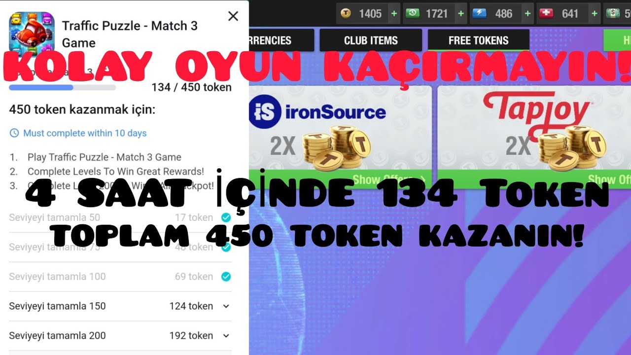 Top Eleven 450 Token Kazanma Fırsatı! | 4 Saat İ&ccedil;inde 134 Token Kazandım. KOLAY TOKEN VEREN OYUN!