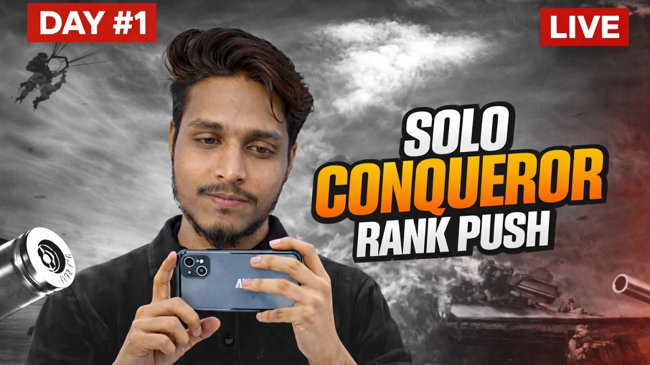 BGMI SOLO CONQUEROR RANK PUSH LIVE 🔴 | Road to Top 500 👑 #bgmi #bgmilive #rjstylegaming #rankpush