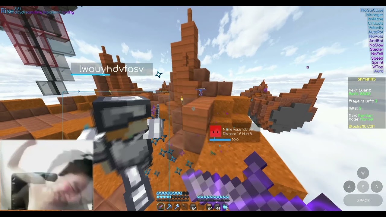 Trolling on BlocksMC with Rise Client + New Config Release! | daydreaminnq