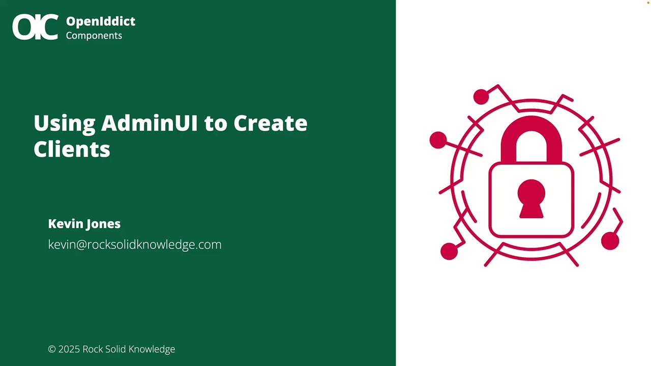 Using AdminUI to Create Clients in OpenIddict