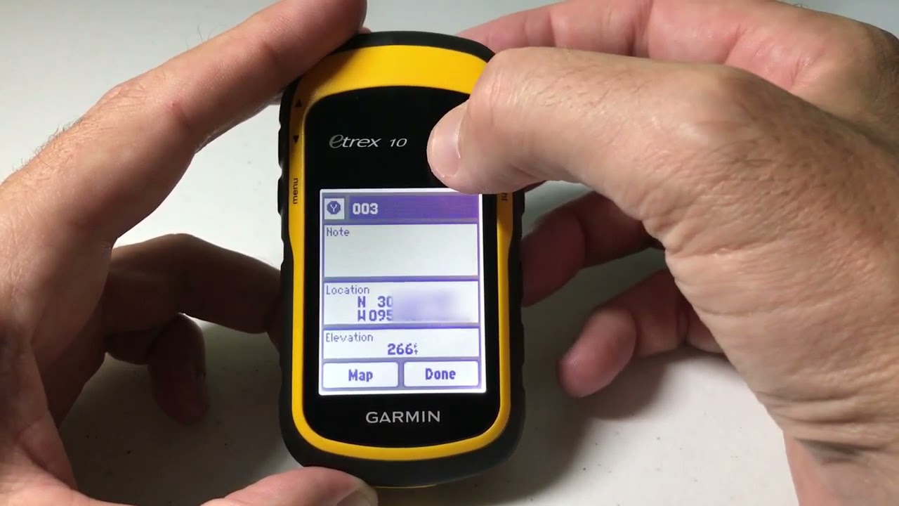 Garmin eTrex 10 - Saving a Waypoint