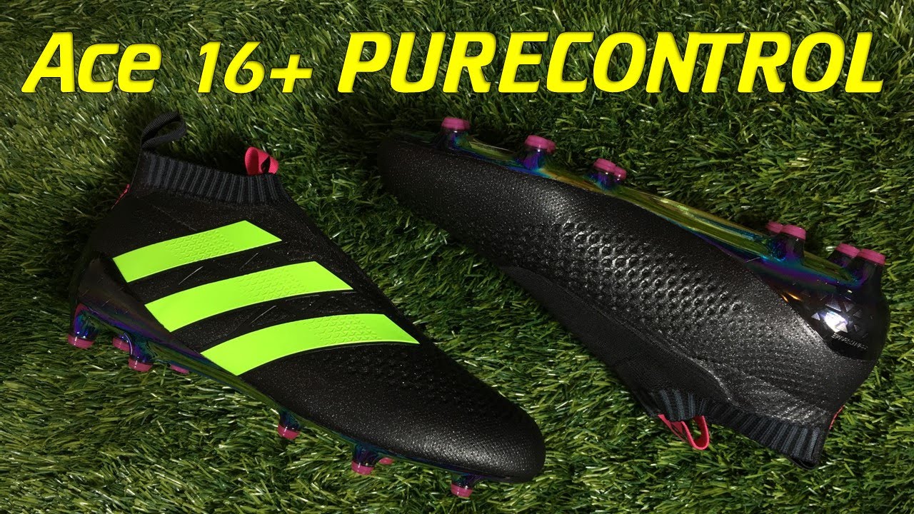 Laceless Adidas ACE 16+ PURECONTROL Black/Solar Green/Shock Pink - Review + On Feet