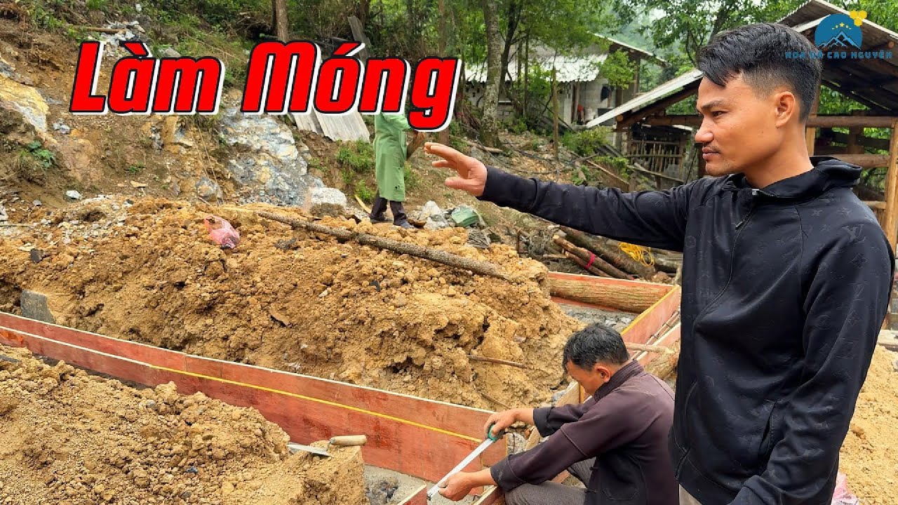 Nhà 3 Anh Em Mồ Côi | Ghép cốt pha làm Giằng Móng | HĐCN