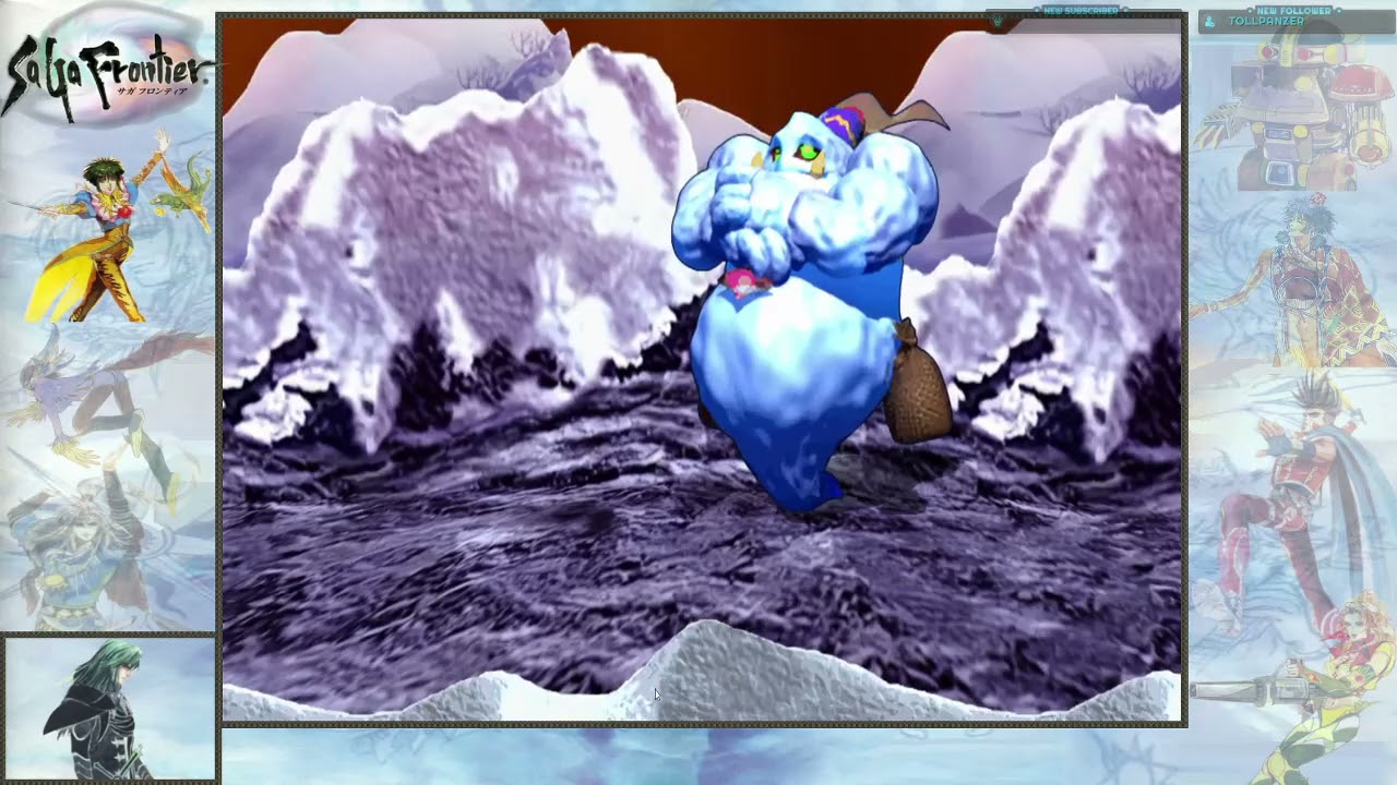 Saga Frontier Remastered fighting Hidden Boss Jotnar and unlocking Suzaku