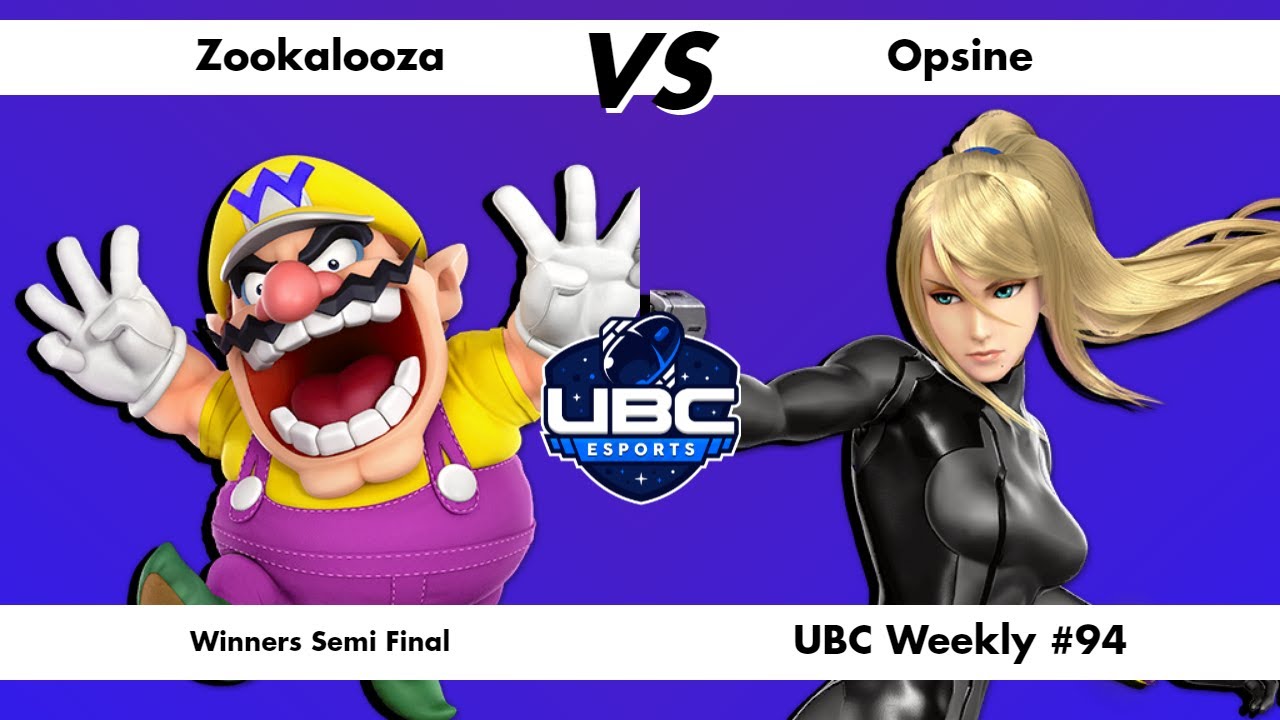 UBC Weekly #94 - Winners Semi Final - Zookalooza (Wario) Vs. Opsine (Zero Suit Samus) - SSBU
