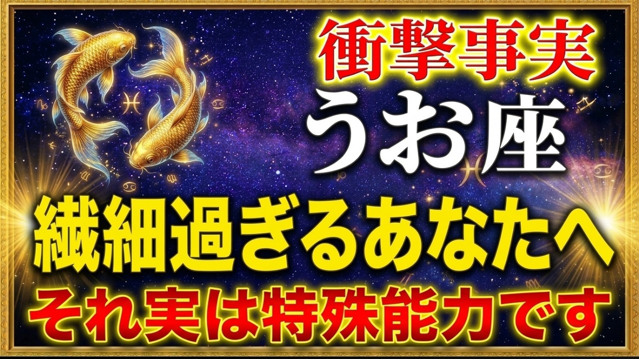 【魚座必見！】繊細さんなうお座の皆さん、その生きづらさと本命を切り開くアドバイスを徹底解説｜十二星座占い｜占星術｜3月運勢｜ホロスコープ｜星読み｜タロット
