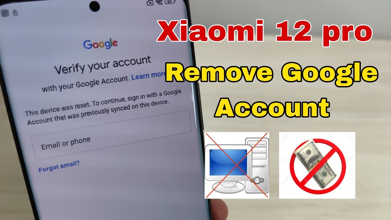 Xiaomi 12 Pro MIUI 13 (2201122C, 2201122G), Remove Google Account, Bypass FRP, Without PC.