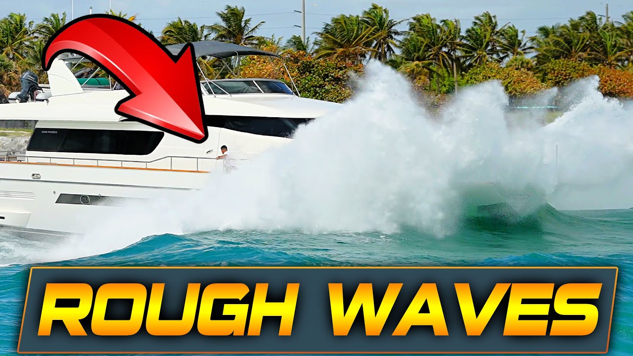 BOATS AGAINST MASSIVE WAVES AT HAULOVER INLET | BOAT ZONE