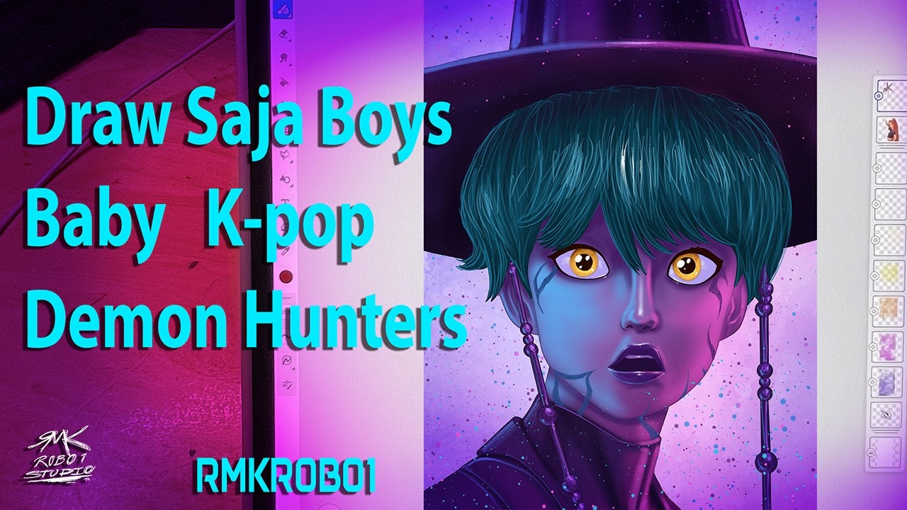 Draw Saja Boys Baby K pop Demon Hunters