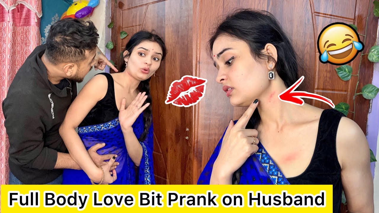 Full Body Love Bite💋Prank on Husband🤪কেনে মচলা পালা @obolonamaskar #prank 