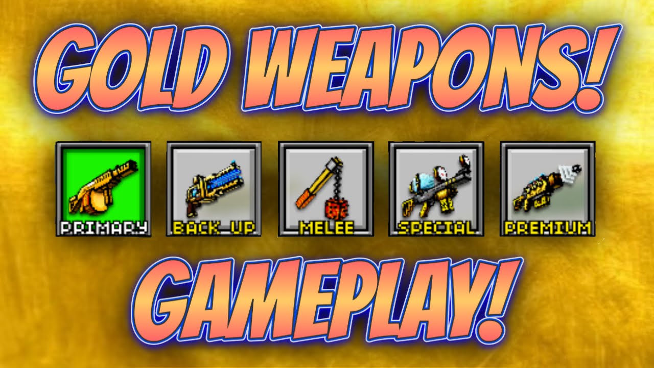 Pixel Gun 3D - Gold Weapon Gameplay!