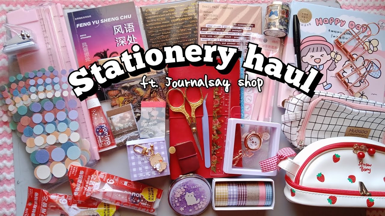 Huge Stationery haul ft. journalsay✨| aesthetic stationery unboxing | Foziya art and craft