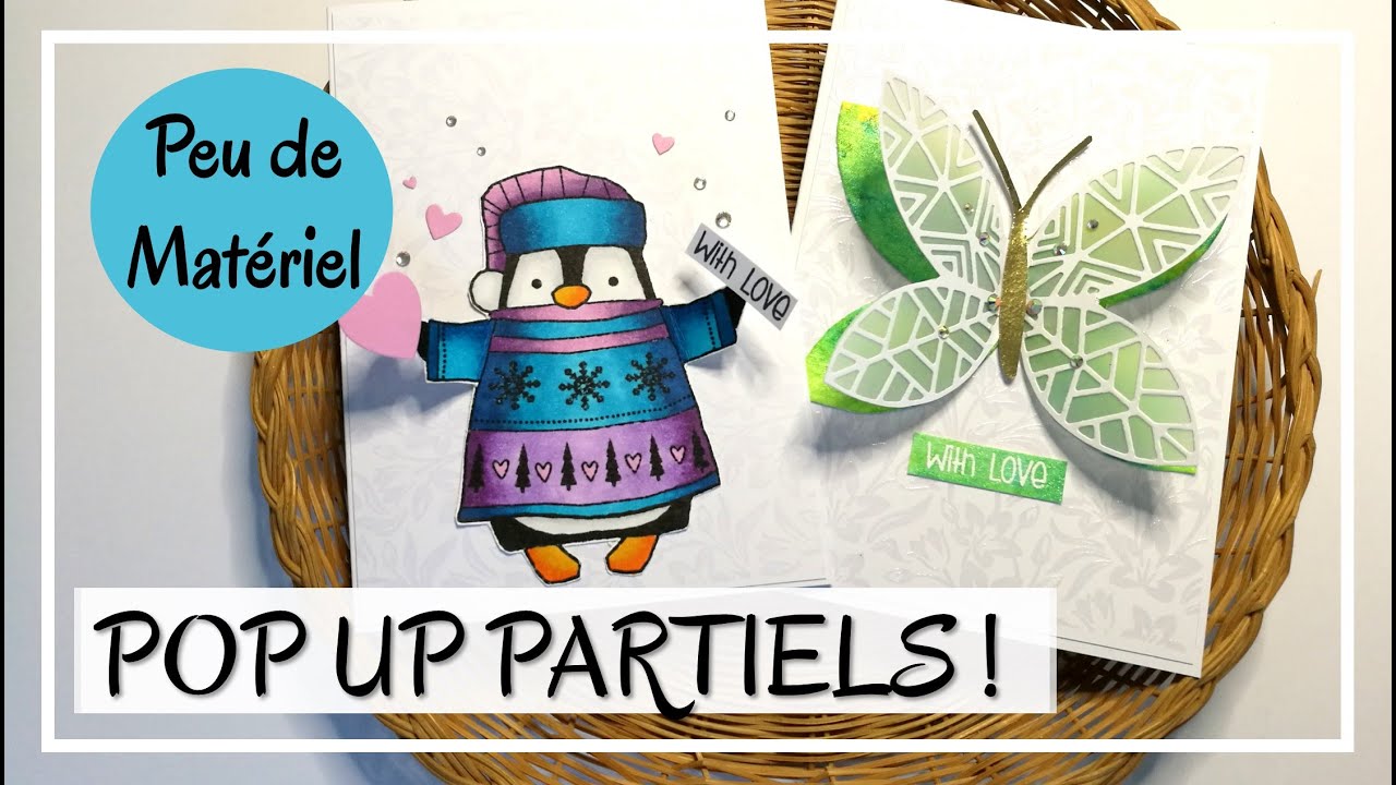 Cartes POP UP PARTIELS ! C'EST SI FACILE ?! BLUFFEZ VOS AMIS ! DIY tuto carterie scrapbooking