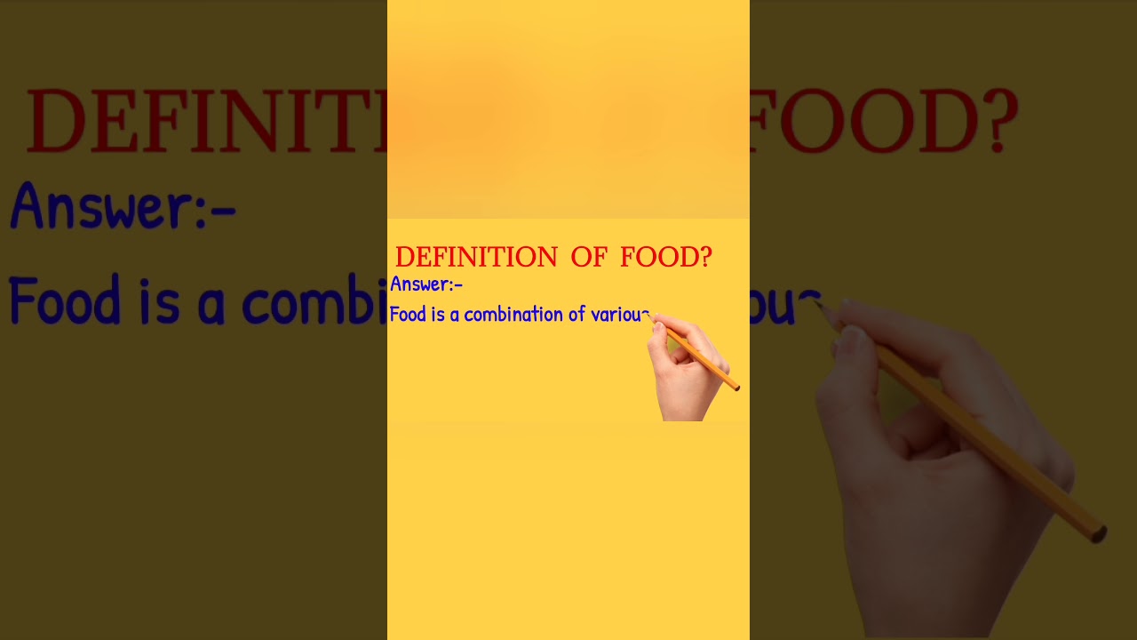 definition of food? /#shorts .
